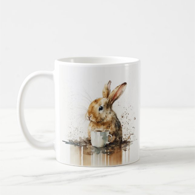 Fill me up, please - bunny coffee mug (Left)