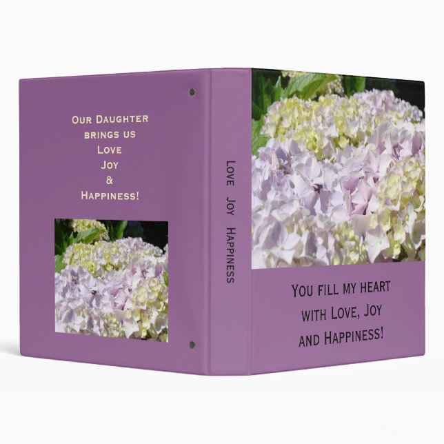 Fill My Heart Love Joy Happiness Daughter binder (Background)