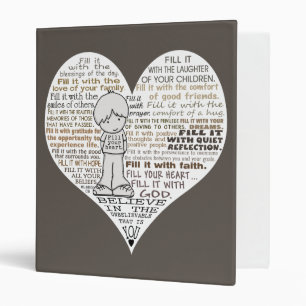 Fill Your Heart-Dark Brown Binder