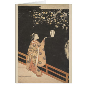 Fille Admirant Des Fleurs De Plum