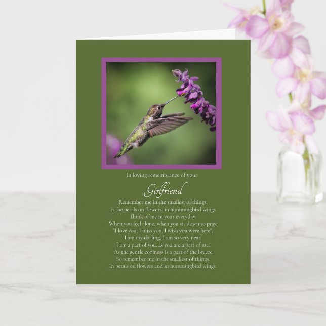 Fille ami commémoration Anniversaire de la carte d (Orchidée)