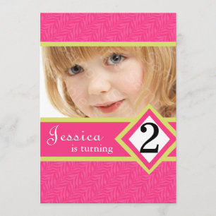 FILLE an de zèbre de 2 invitations de fête