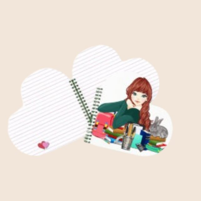 Fille Anime Books et Rabbit Carnet de forme de coe (Créateur téléchargé)