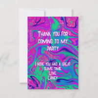 Fille Anniversaire Slime Rose Cyan Cool Merci de l