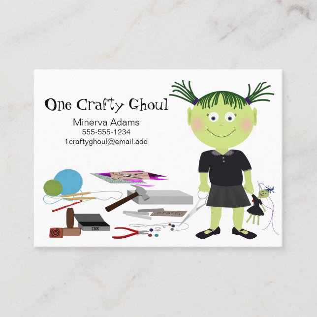 Fille artisanale Carte de visite Ghoul (Devant)