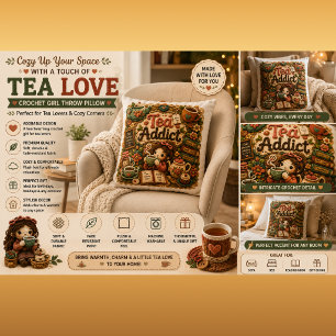 Fille au Crochet Amoureuse du Café Coussin Cottage