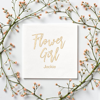 Fille aux fleurs Jaune Or Blanc Mariage