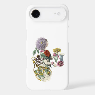 Fille aux fleurs vintage