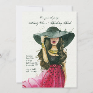 Fille avec invitation Casquette
