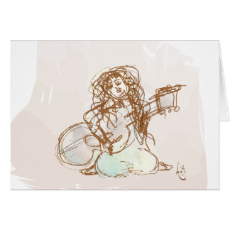 Fille avec la guitare