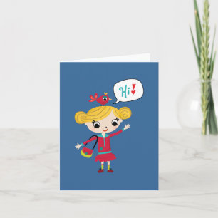 Fille avec l'oiseau juste parce que la carte de no