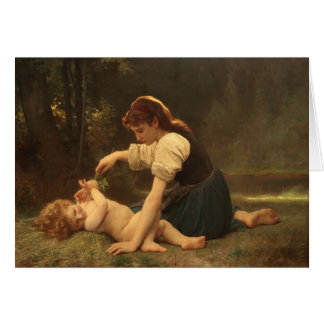 Fille avec un enfant par Bouguereau 1881