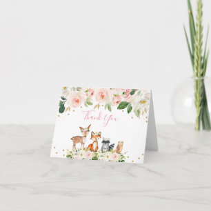 Fille Baby shower Woodland Blush Merci Floral