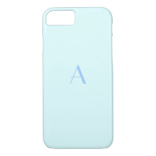 Fille bébé bleu iPhone 7 Coque avec Monogramme