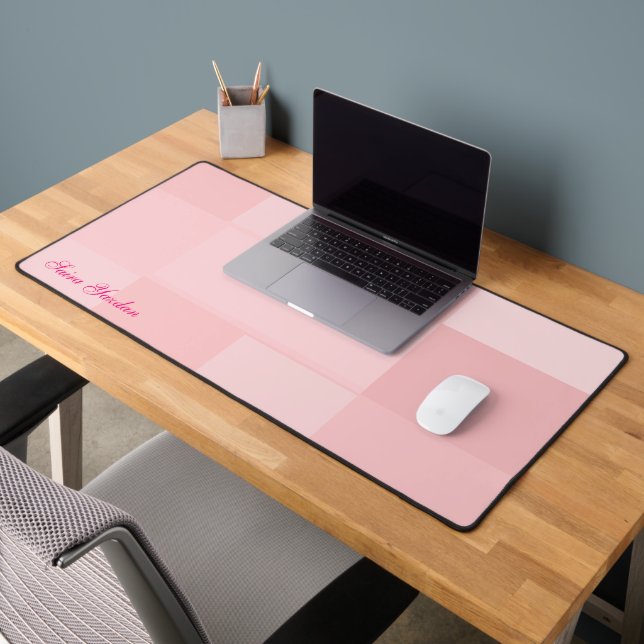 Fille Blush rose Élégant Personnaliser Nom (Bureau 2)