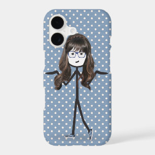 Fille bonhomme allumettes avec cheveux sur pois 