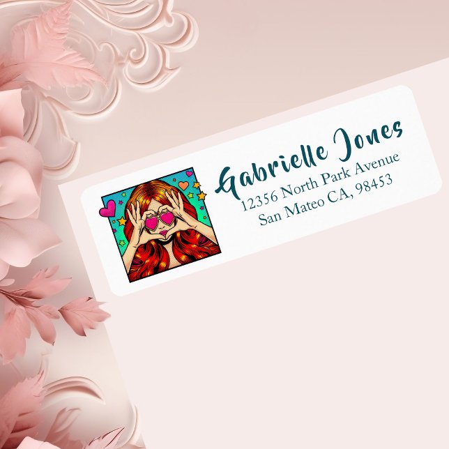 Fille branchée en lunettes de soleil Pop Art Retou (Créateur téléchargé)