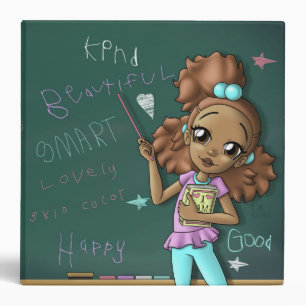 Fille Brown légère et Classeur de mots positifs