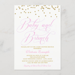 Fille Brunch Bébé Douche Invitations
