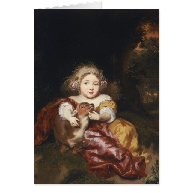 Fille caressant un faon (Devant)