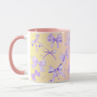 Fille Coquette Kawaii Pink Bow Mug Ombre Pink