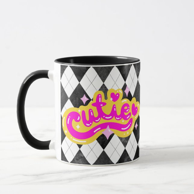 Fille Cutie Jacquard Baddie Coffee Mug Cute (Gauche)