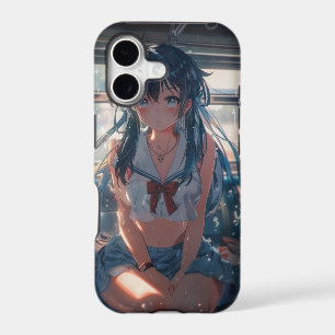 Fille d'anime dans un train