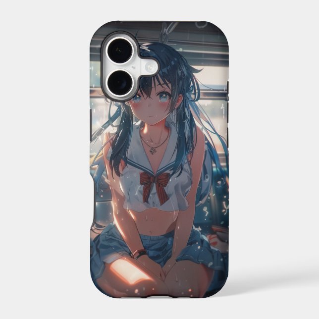 Fille d'anime dans un train (Verso)