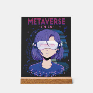 Fille d'anime lunettes de réalité virtuelle Pannea