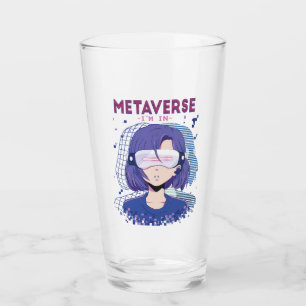 Fille d'anime lunettes de réalité virtuelle Verre