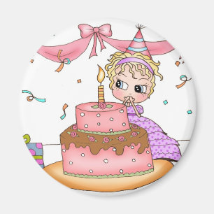 Fille d'anniversaire - Magnet