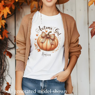 Fille d'automne personnalisable t-shirt femme eau-