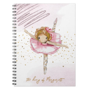 Fille de ballet dansant son joli journal intime ro