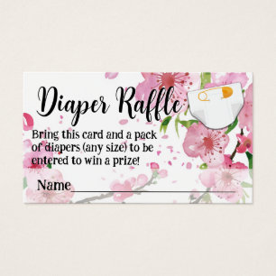 Fille de cerisier Fleur Baby shower Déchets Raffle