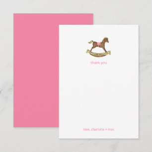 Fille de cheval à bascule baby shower merci