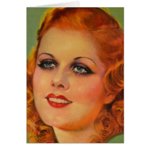 Fille de couverture Star du cinéma Femme Rétro Vin