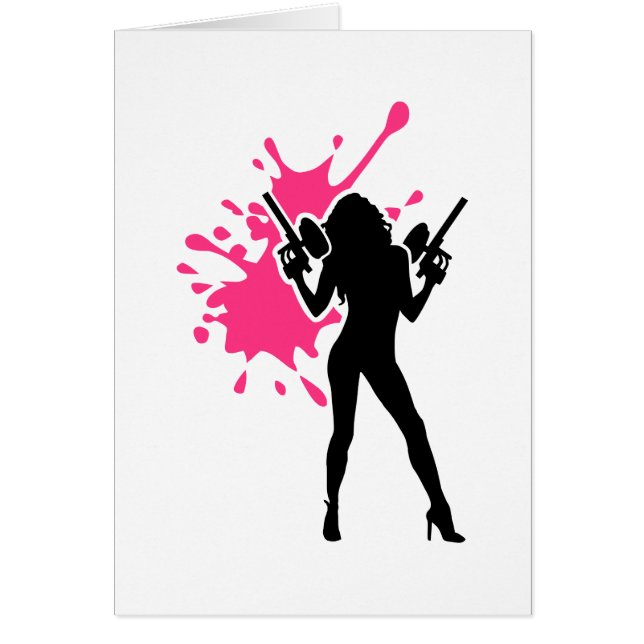 Fille de femme d'éclaboussure de Paintball (Devant)