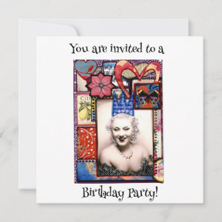 Fille de fête Invitation fête d'anniversaire