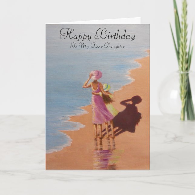 Fille de joyeux anniversaire, carte de voeux (Devant)