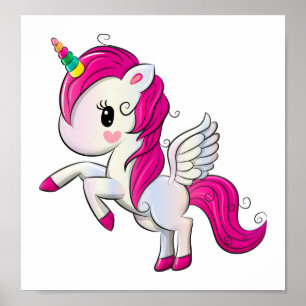 Fille de l'affiche Licorne Décoration de chambre R