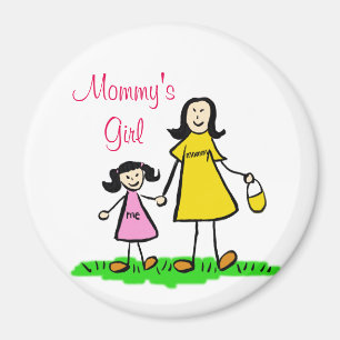 Fille de maman Magnet d'art familial personnalisée