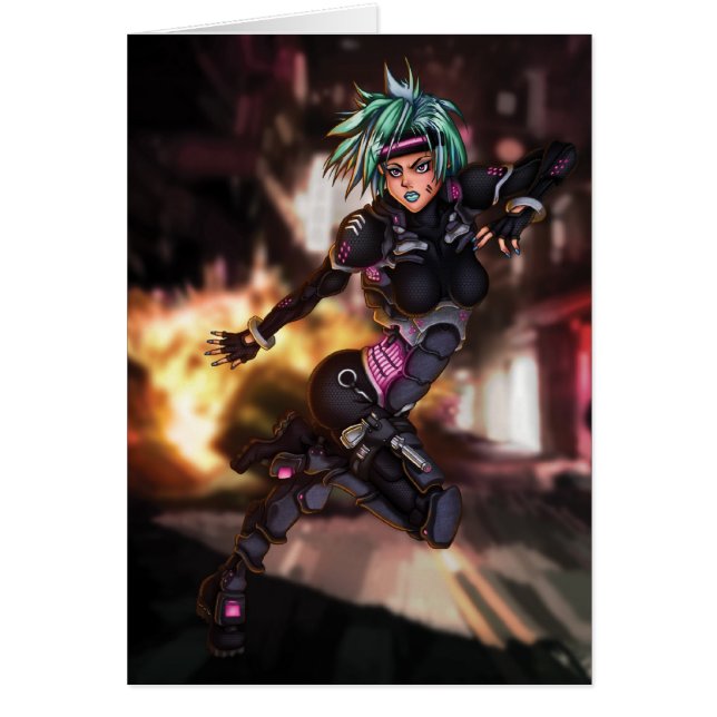 Fille de Manga de police de Cyber (Devant)