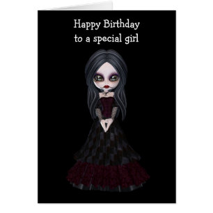 Fille de style de Steampunk portant la robe noire