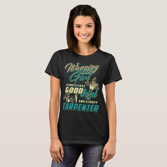 Fille de T-shirt de charpentier Nice par (Devant entier)
