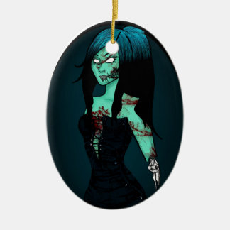 Fille de zombi en ornement de corset
