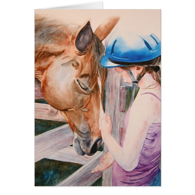 Fille d'équitation et son amoureux des animaux de (Devant)