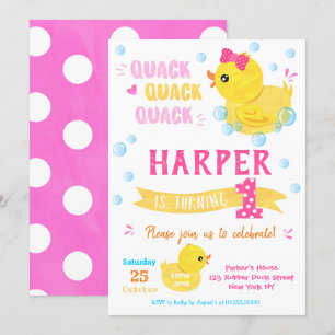Fille des invitations à l'anniversaire de la canar