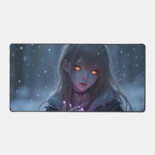 Fille d'hiver neigeuse