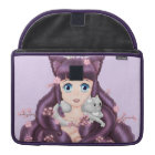 Fille d'une chevelure pourpre effilée d'Anime de