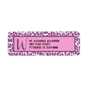 Fille Empreinte de léopard rose/violet